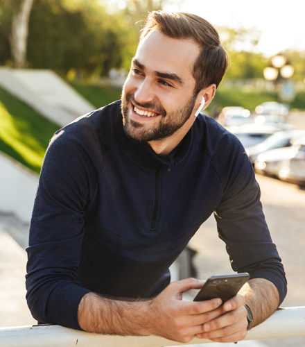 Man smiling